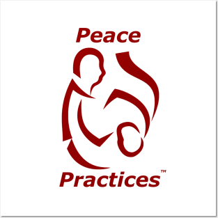 Peace Practices Logo 01 Red on White Posters and Art